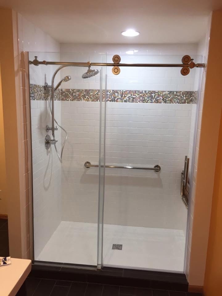 Custom shower tile installation
