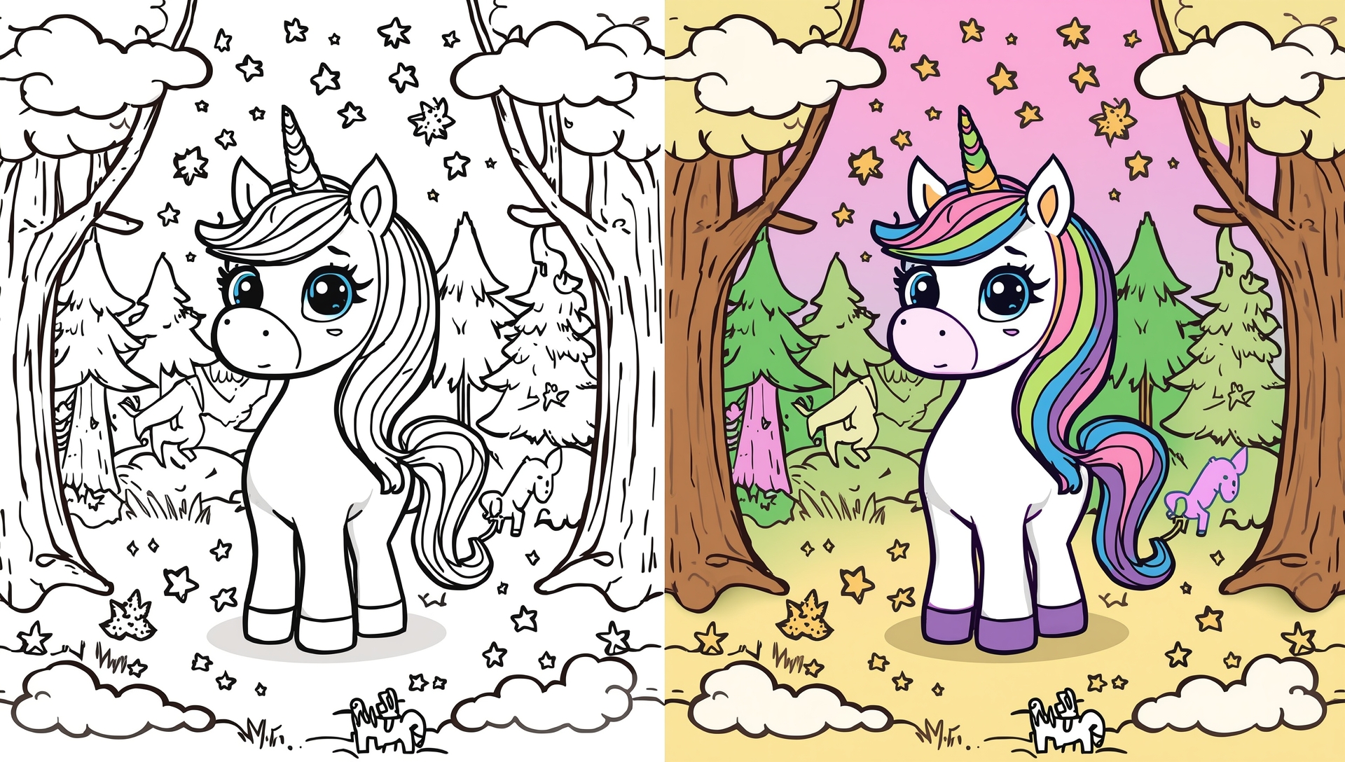Line art coloring page