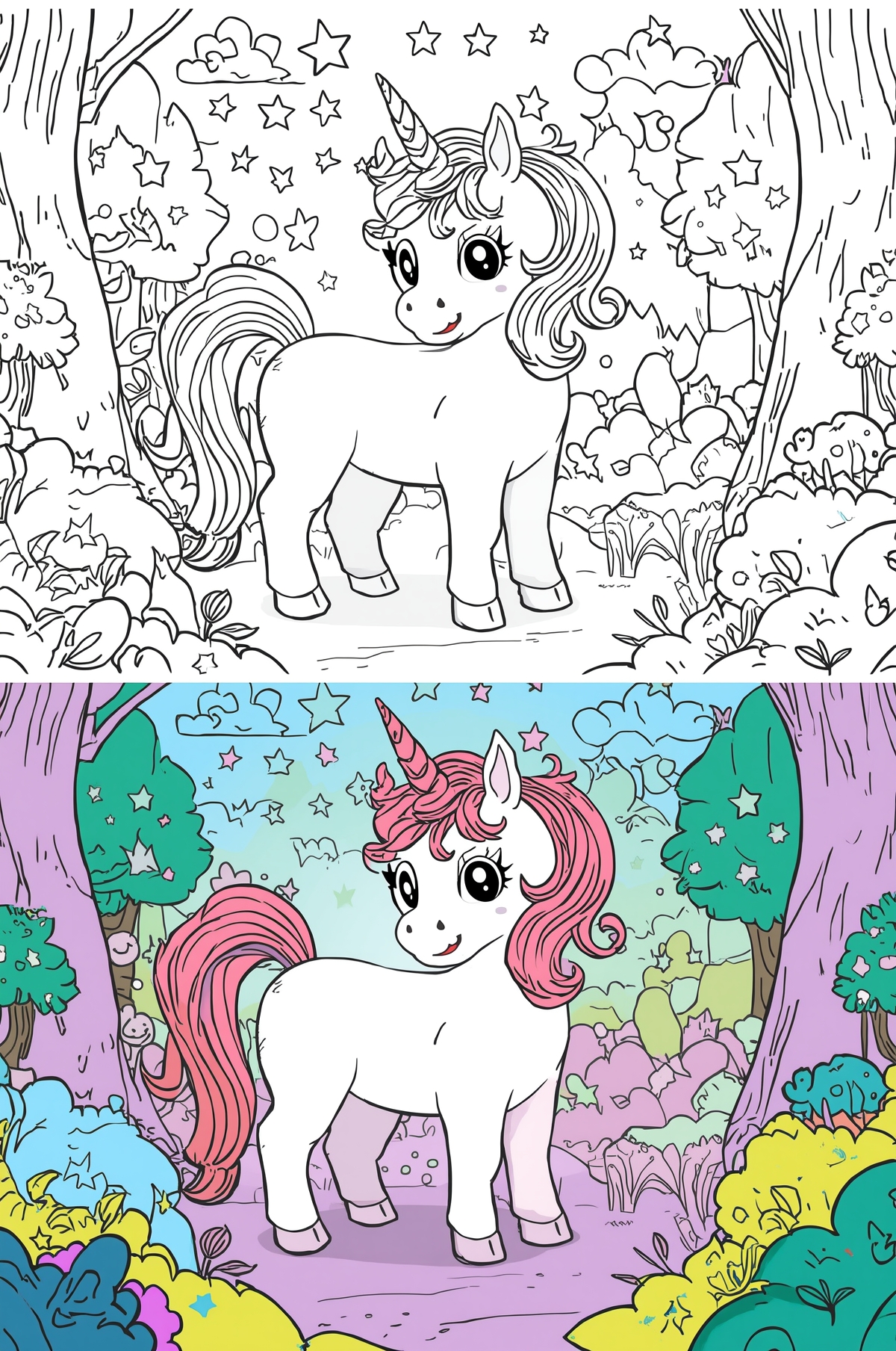 Line art coloring page