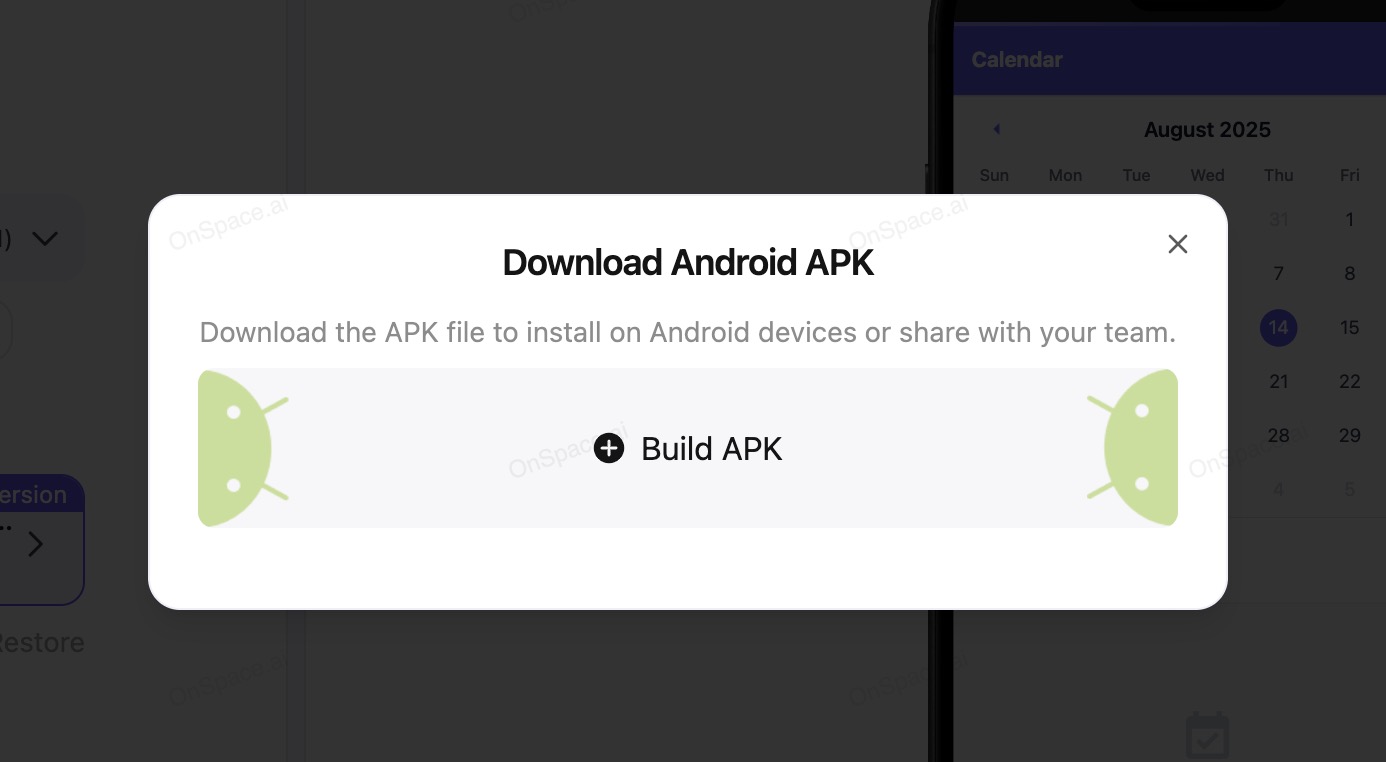 Initialize APK build process