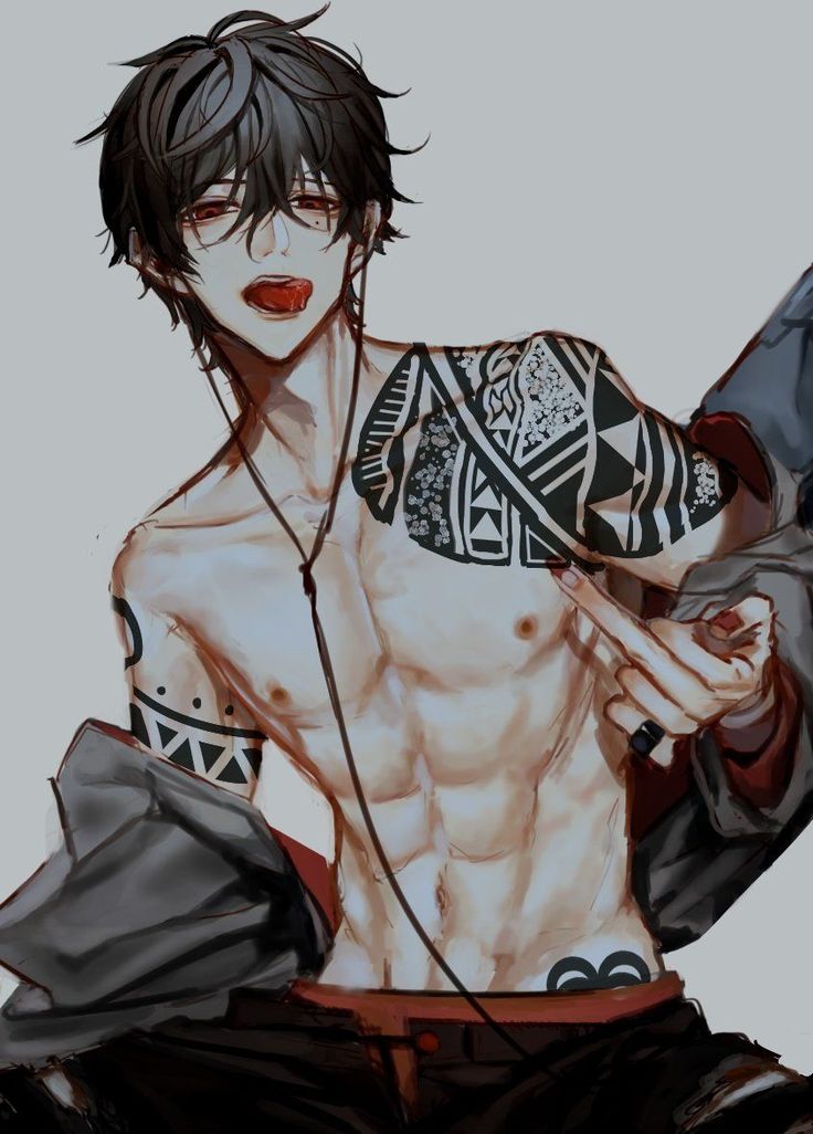 Mafia boss with tribal markings