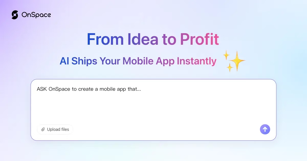 OnSpace AI platform interface showing no-code AI app builder with intuitive drag-and-drop interface for creating custom AI applications
