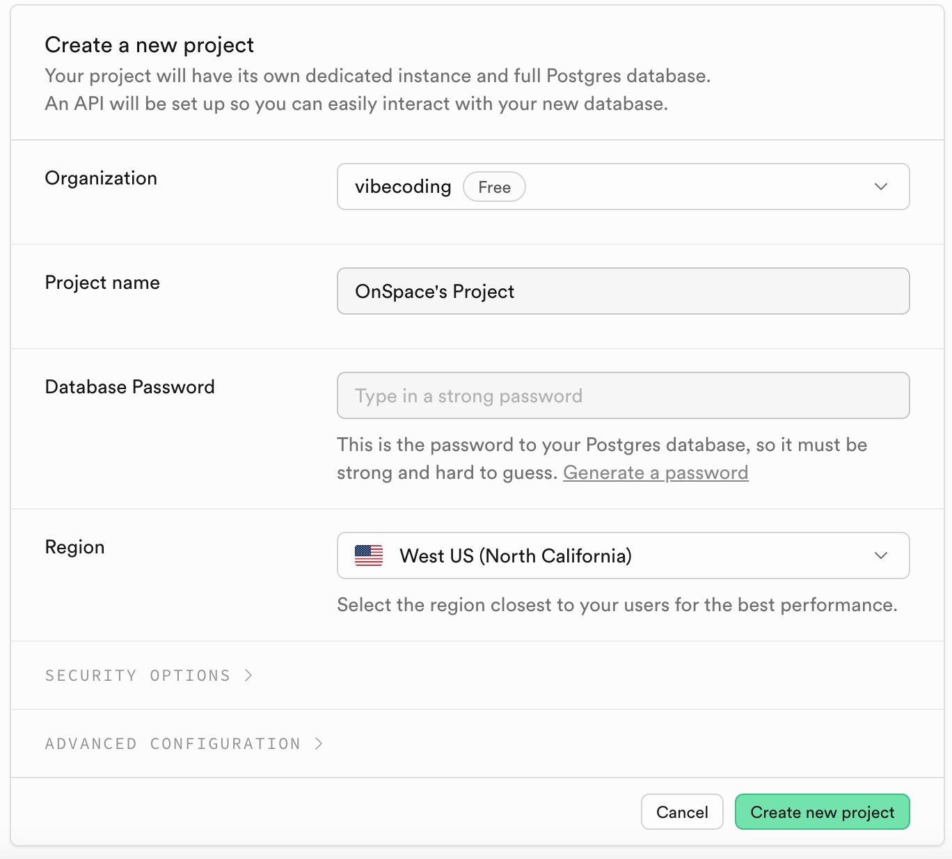 Create Project