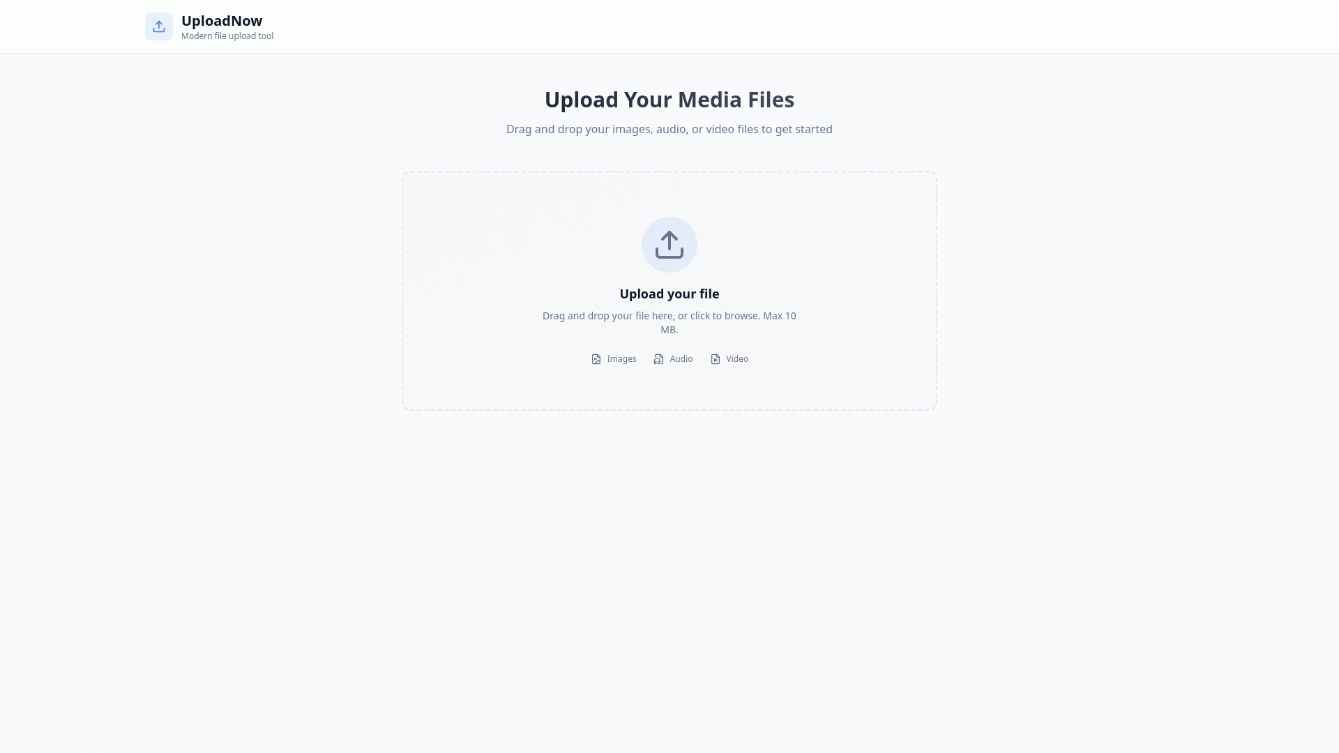 Upload File Tools Web UploadNow - Modern File Upload Tool