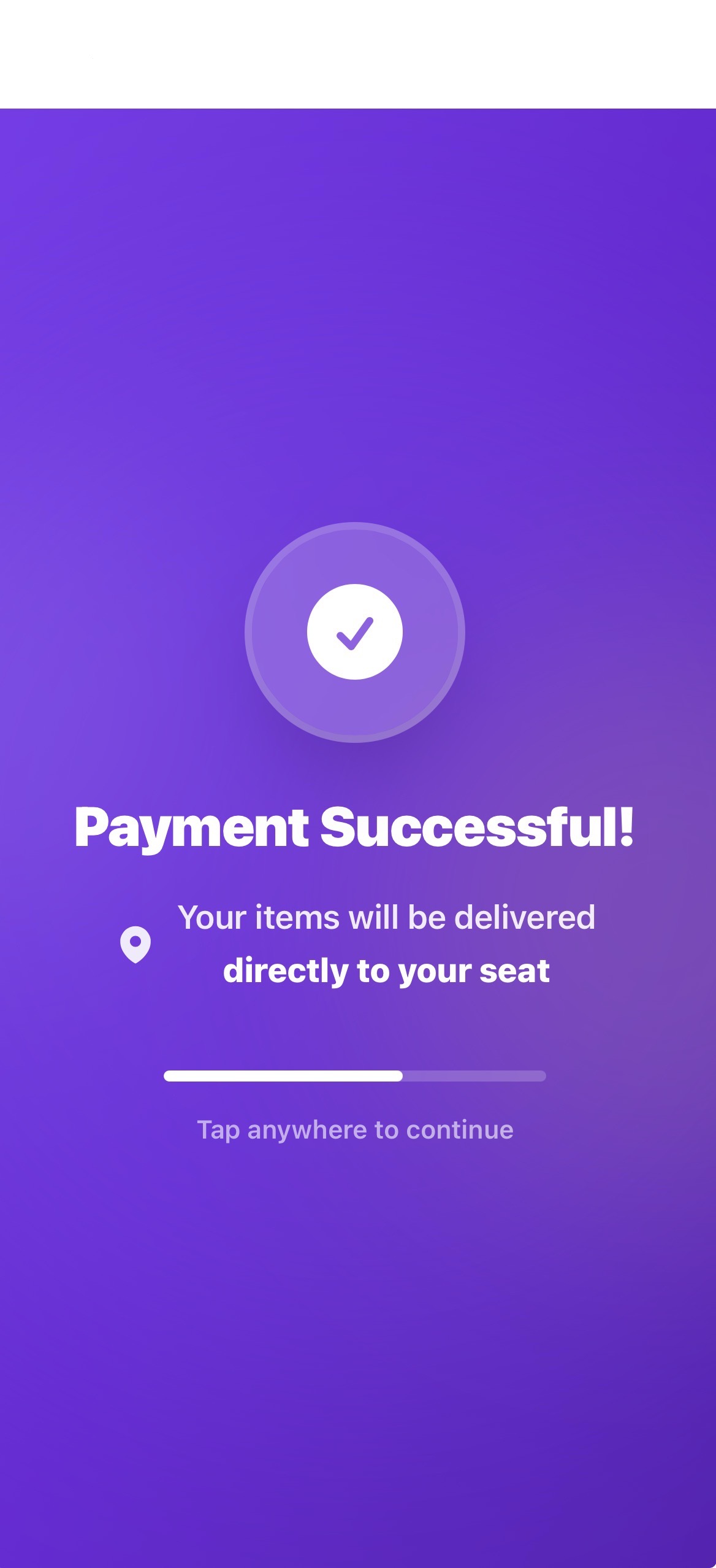 TabPay app — Payment Successful confirmation screen